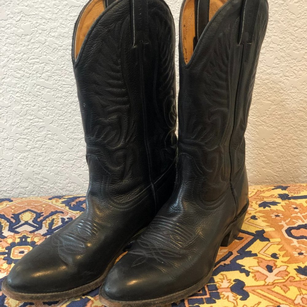 Women's Boulet Black Medium Round Toe Western Boot